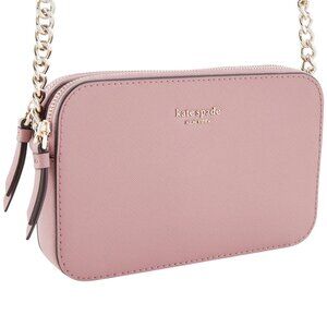 Kate Spade Cameron Double Zip Small Crossbody Bag in Dusty Peony Pink
